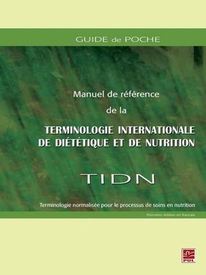 cover image of Manuel de référence de la terminologie internationale de ...